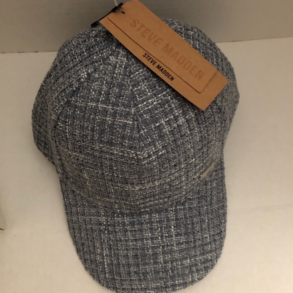 Steve Madden Lt Blue Tweed Cap